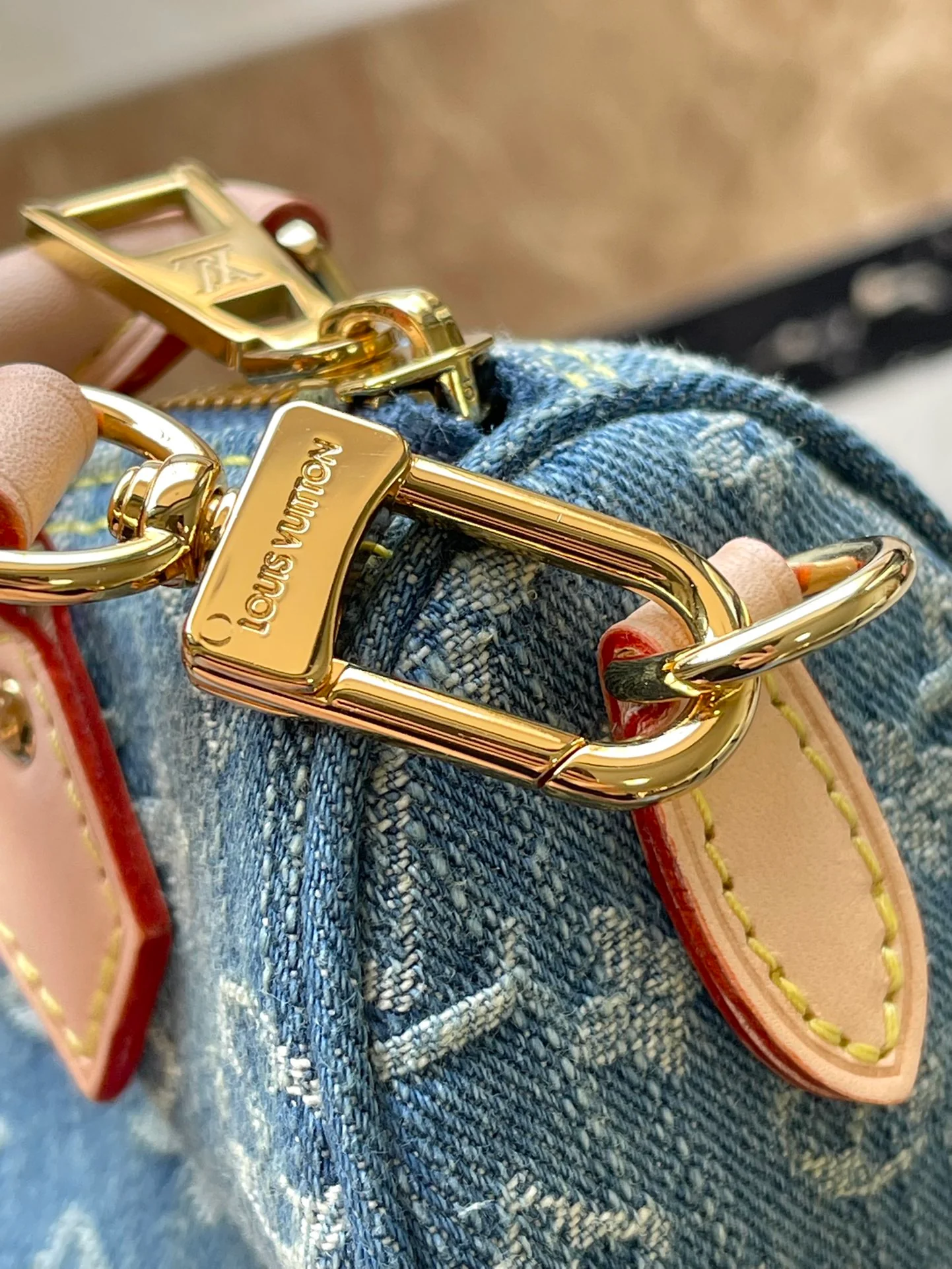 m82950-LV-nano-speedy-pillow bag-denim-handbag/crossbody bag