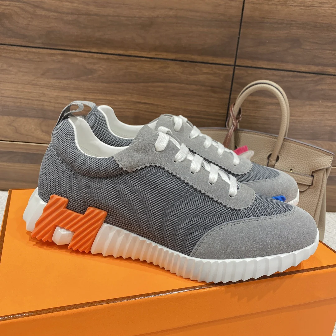 Весенняя коллекция Hermes 2022 — Спортивная повседневная обувь — Унисекс — Серый — 1