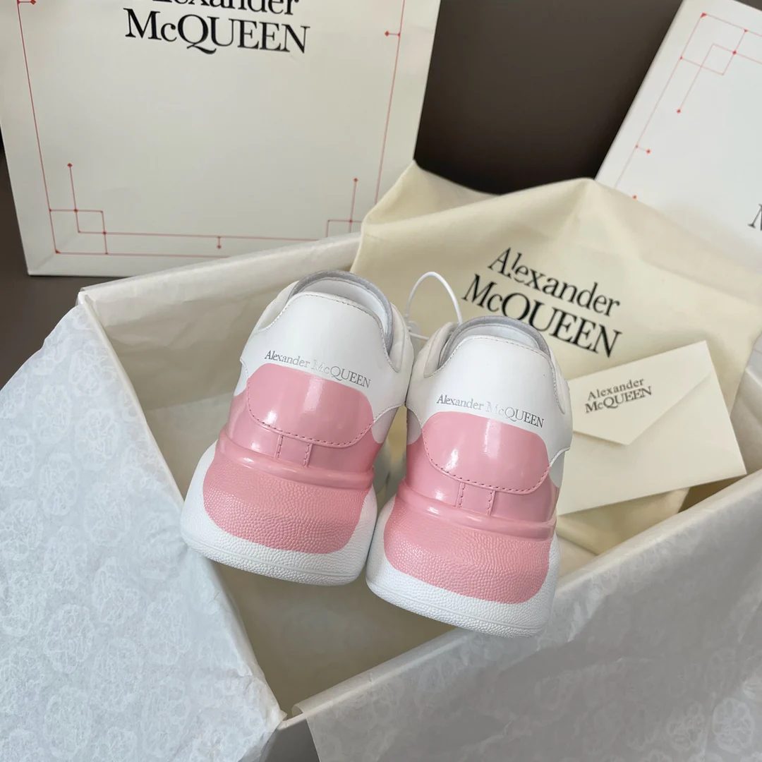 McQueen - Задняя часть - Розовые - Белые кроссовки