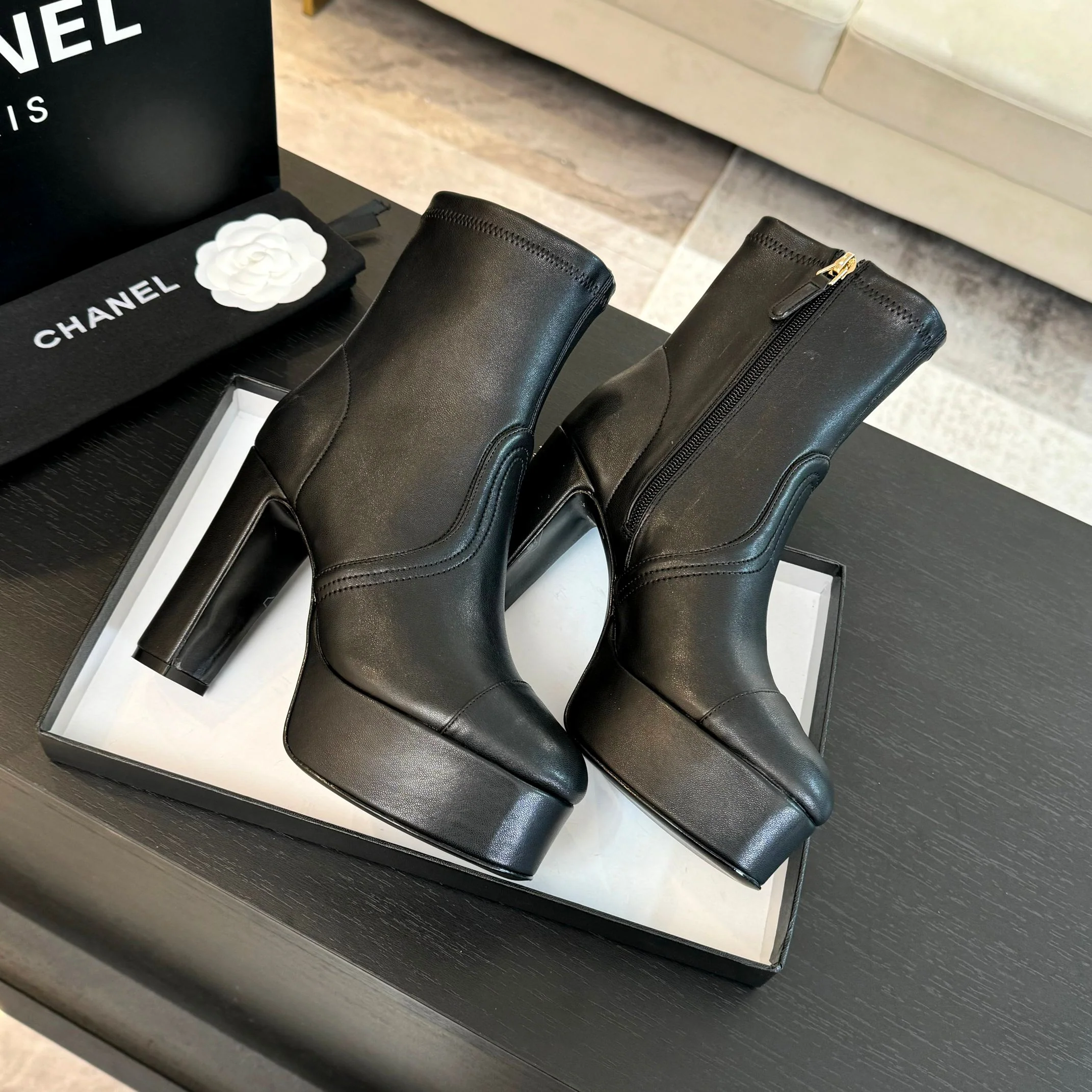 Ботинки Chanel Stretch 2024 - черные