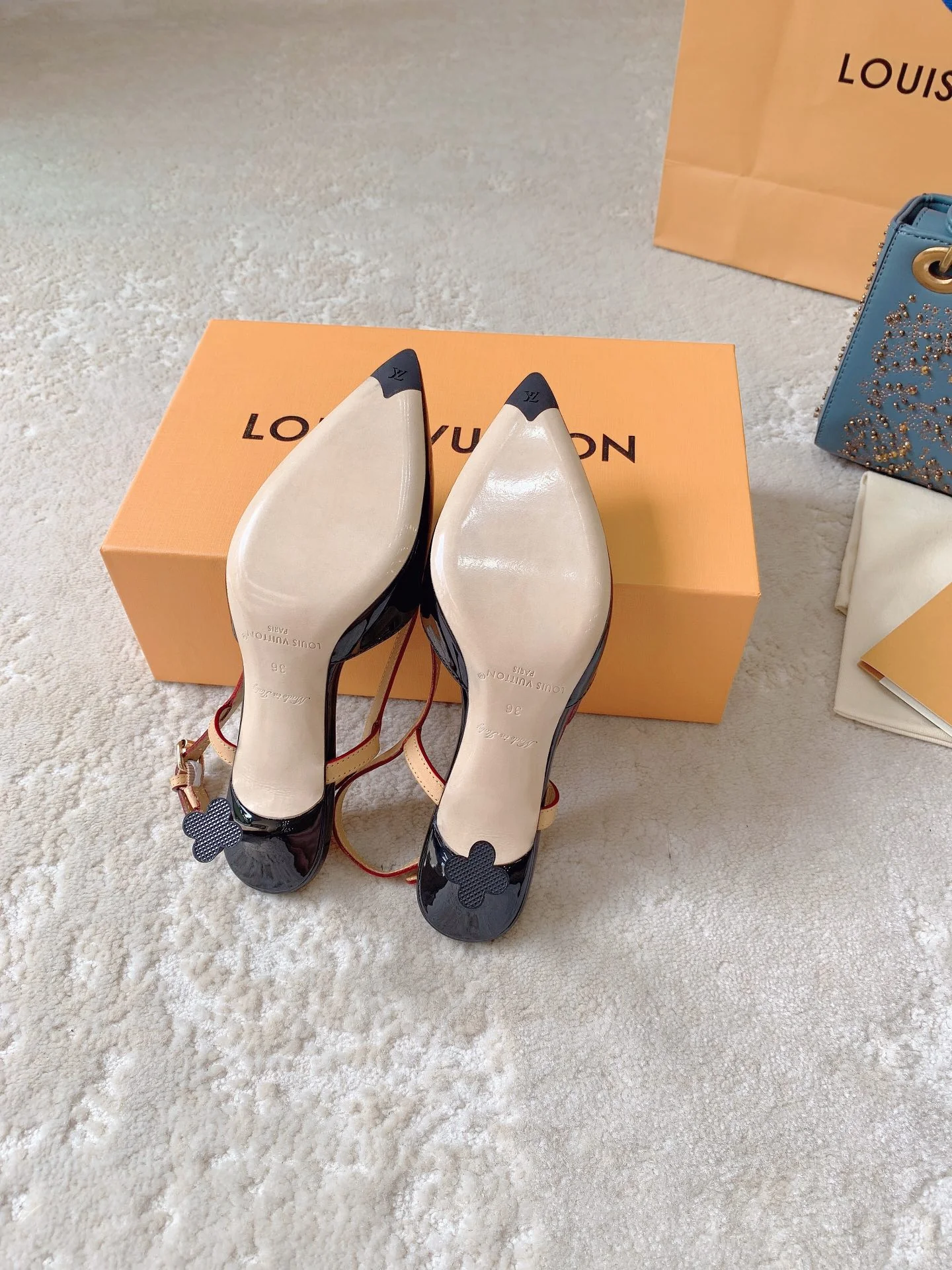 Новинка весны/лета 2023 года - Коллекция Blossom Elegance - Босоножки на высоком каблуке - 7-5 см - Черные