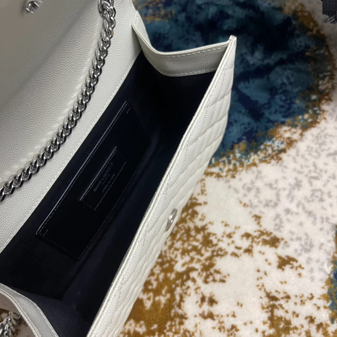 Сумка-конверт YSL с монограммой и икрой, V-образной ромбовидной стёжкой - 3 шт.