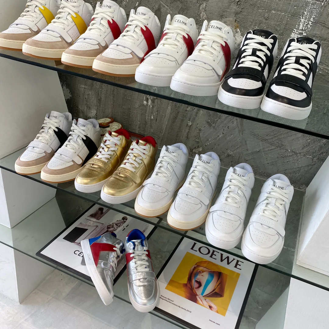 Спортивные повседневные высокие кроссовки Celine — модель унисекс — изображение из коллекции