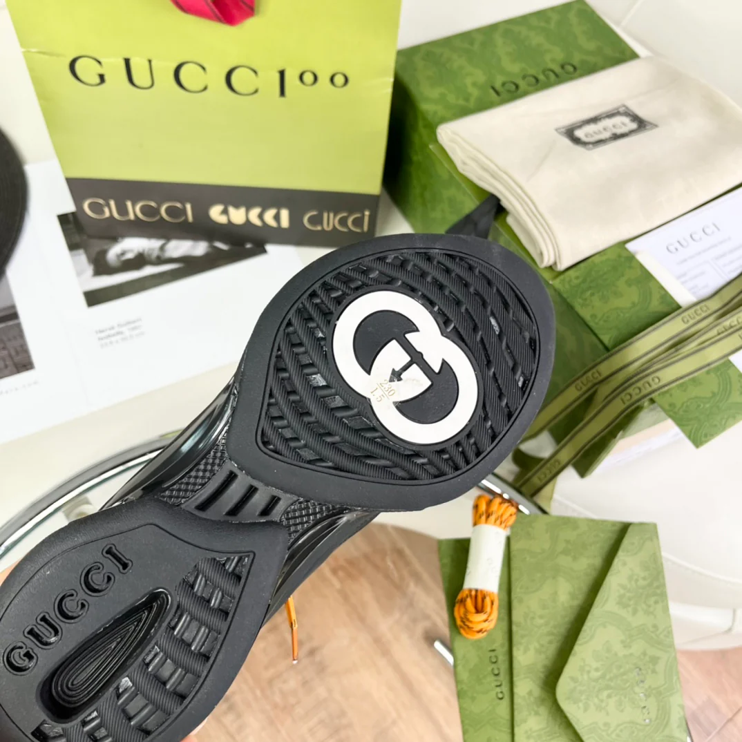 Новинка Gucci 2022 года - Массивные туфли - Женский стиль - Черные