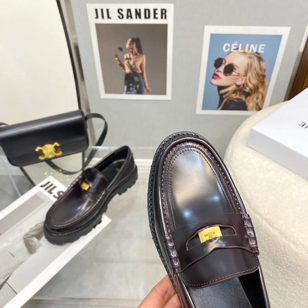 Лоферы Celine на платформе без каблука