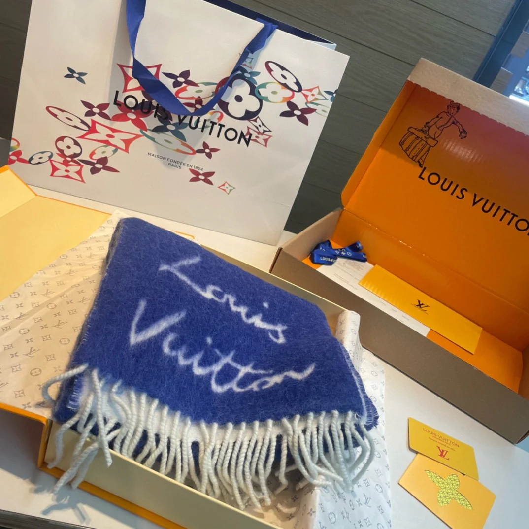 Кашемировый шарф LV-2024-25-220-синий-1