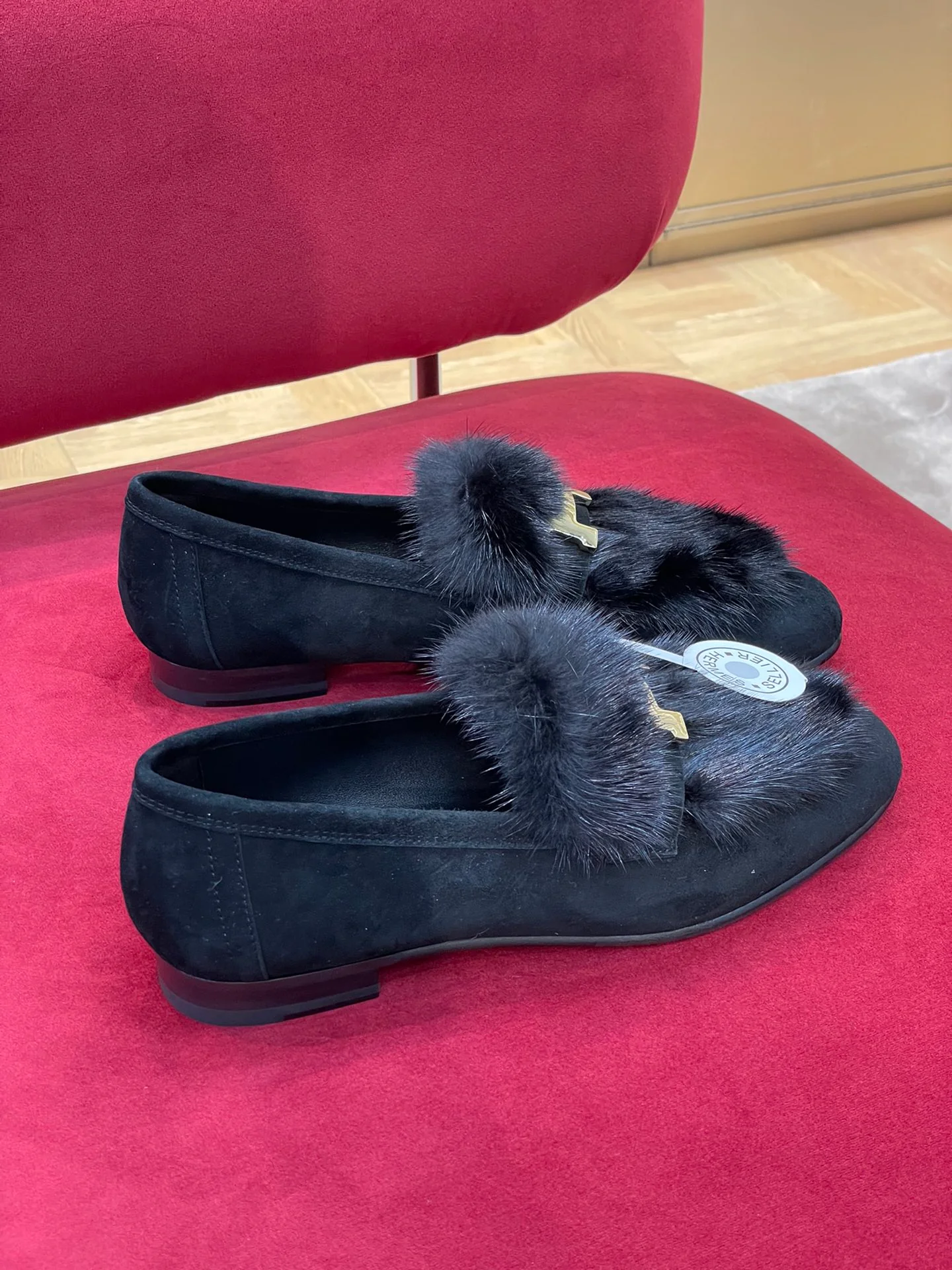 Классические лоферы Hermes из норки