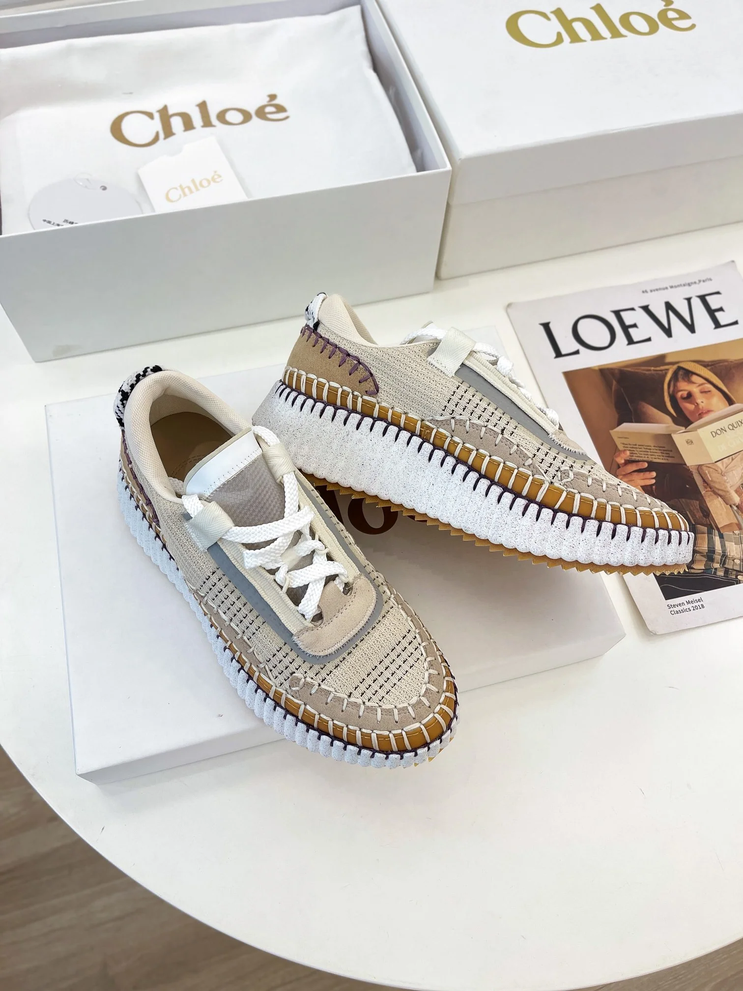 Повседневные туфли Chloe Rainbow - бежевые