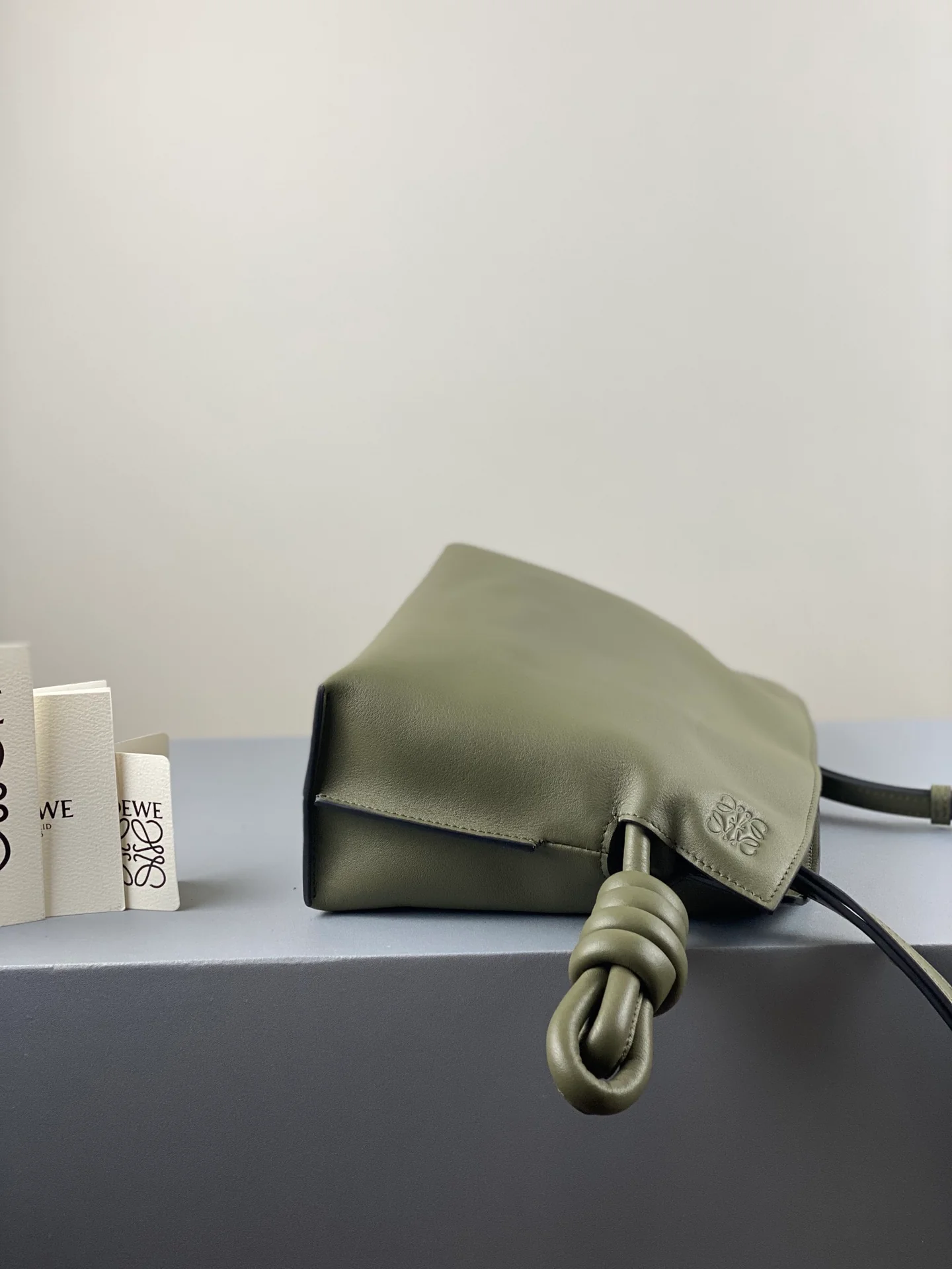 Loewe 2020 Upgraded Flamenco Mini Leather Avocado Green