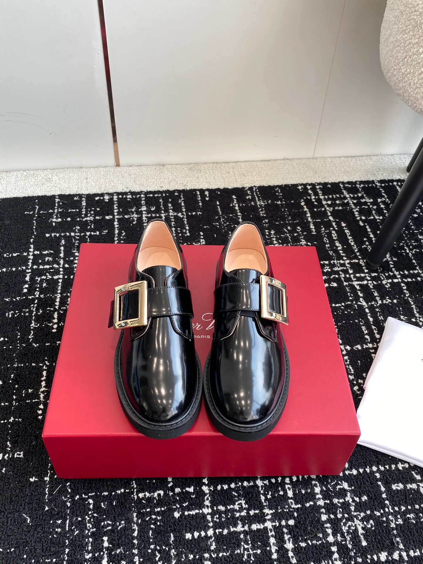 Обувь RV Shoes - Новинка сезона осень/зима 2023 - Лоферы на платформе - Черные