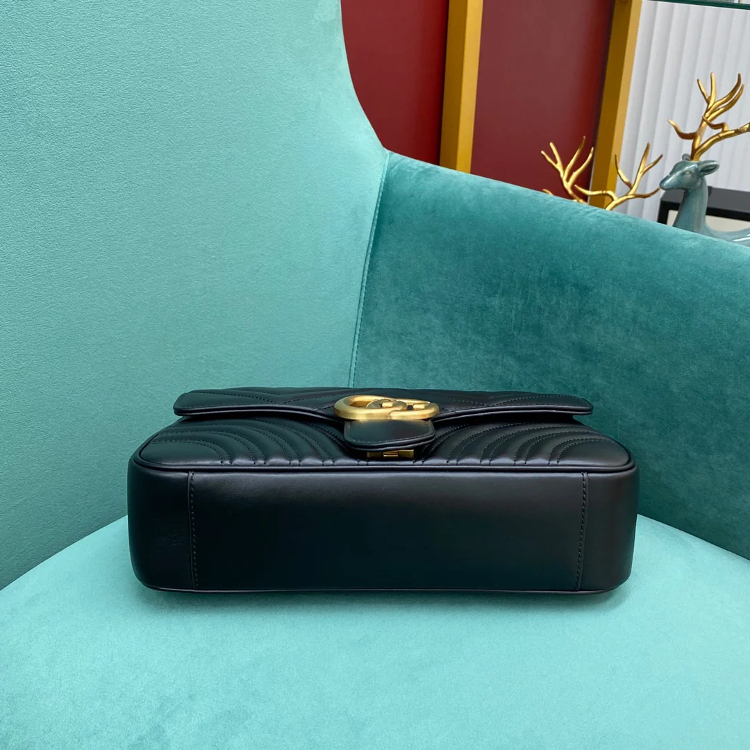 Gucci Marmont Black Medium 26cm - 26-7-5cm