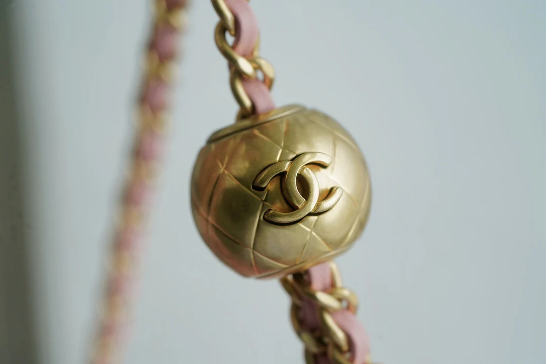 Chanel 23k Gold Globe Square Pink