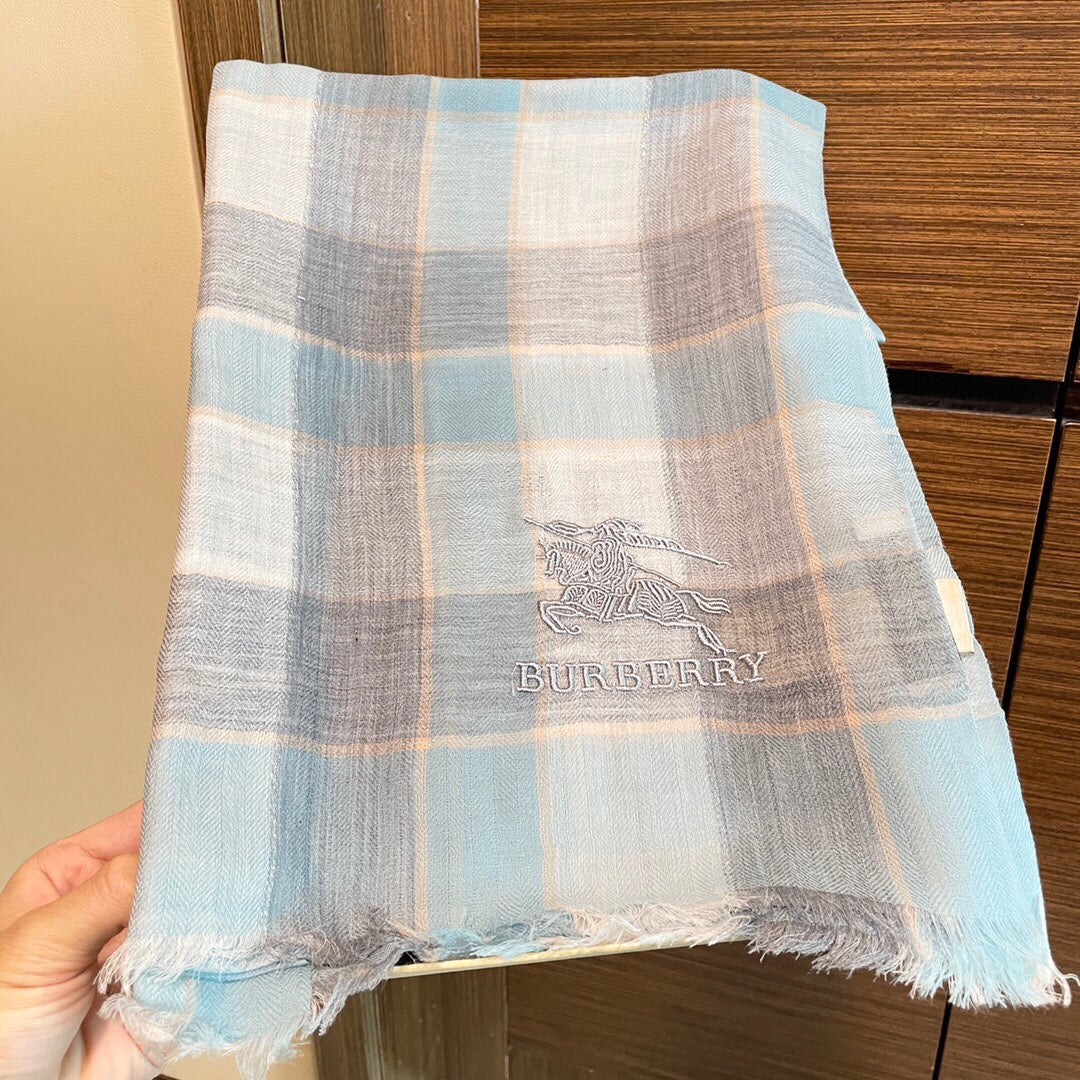 Шарф Burberry Knight Light Check - 90 см - 200 см - 100 см - Чистый кашемир