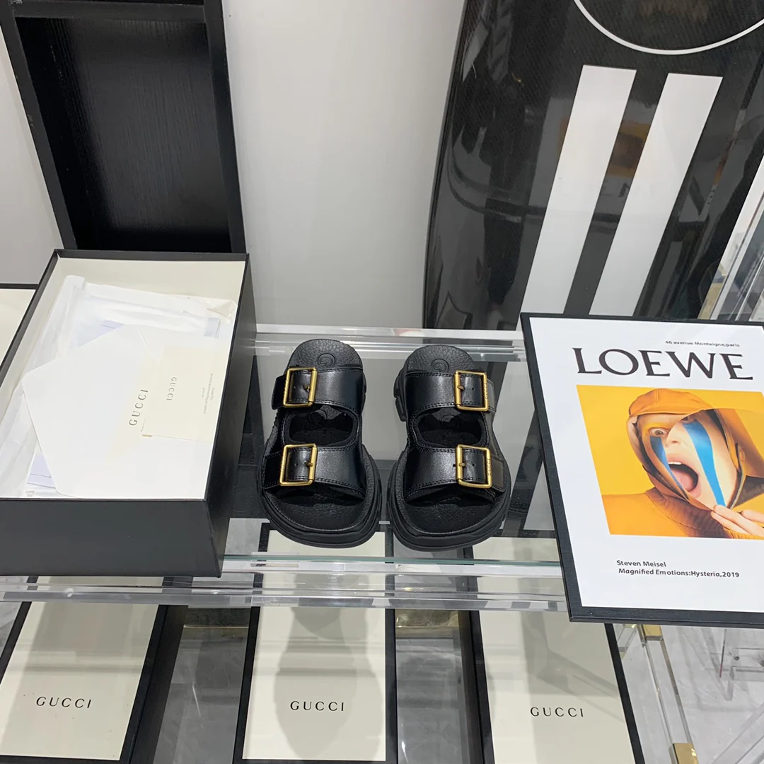 Тапочки на платформе Gucci - 2