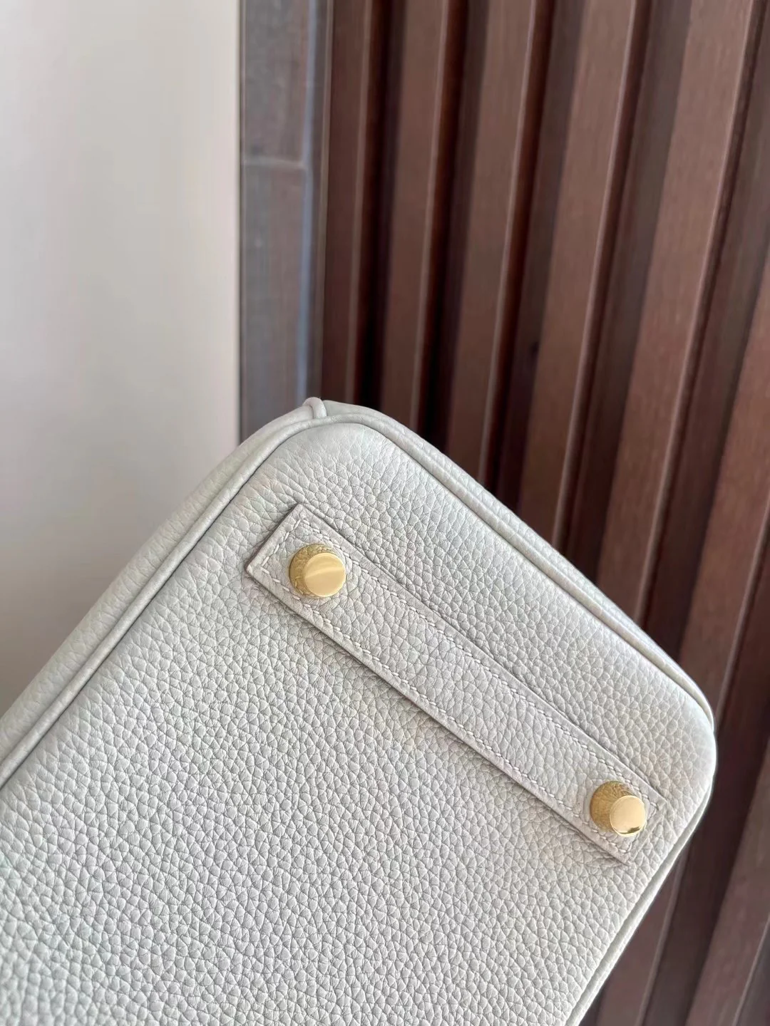 Сумка Hermes Birkin 25 Togo Pearl Grey 8O с золотой пряжкой
