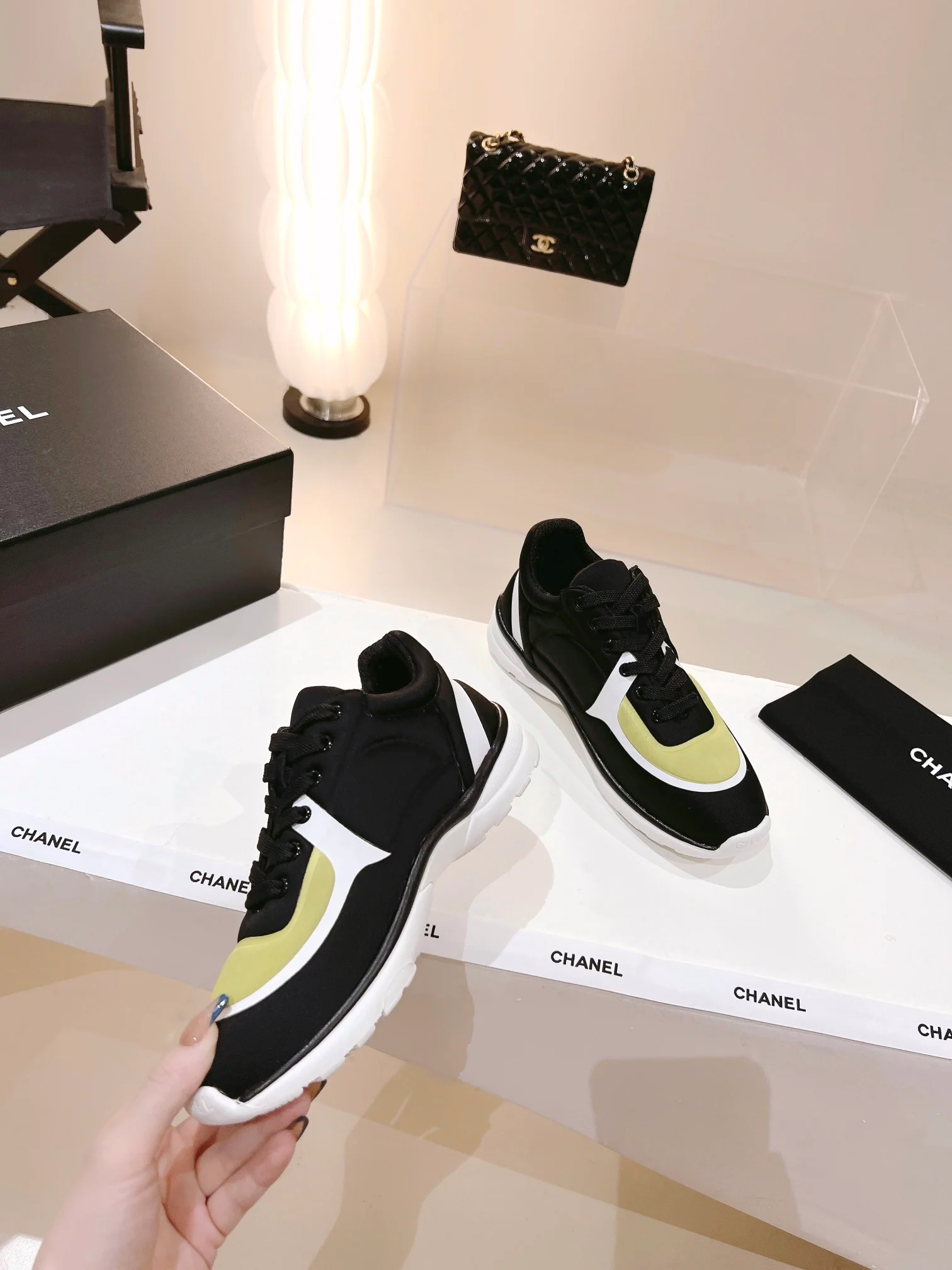 Chanel - Спортивные повседневные туфли - Черно-желтые