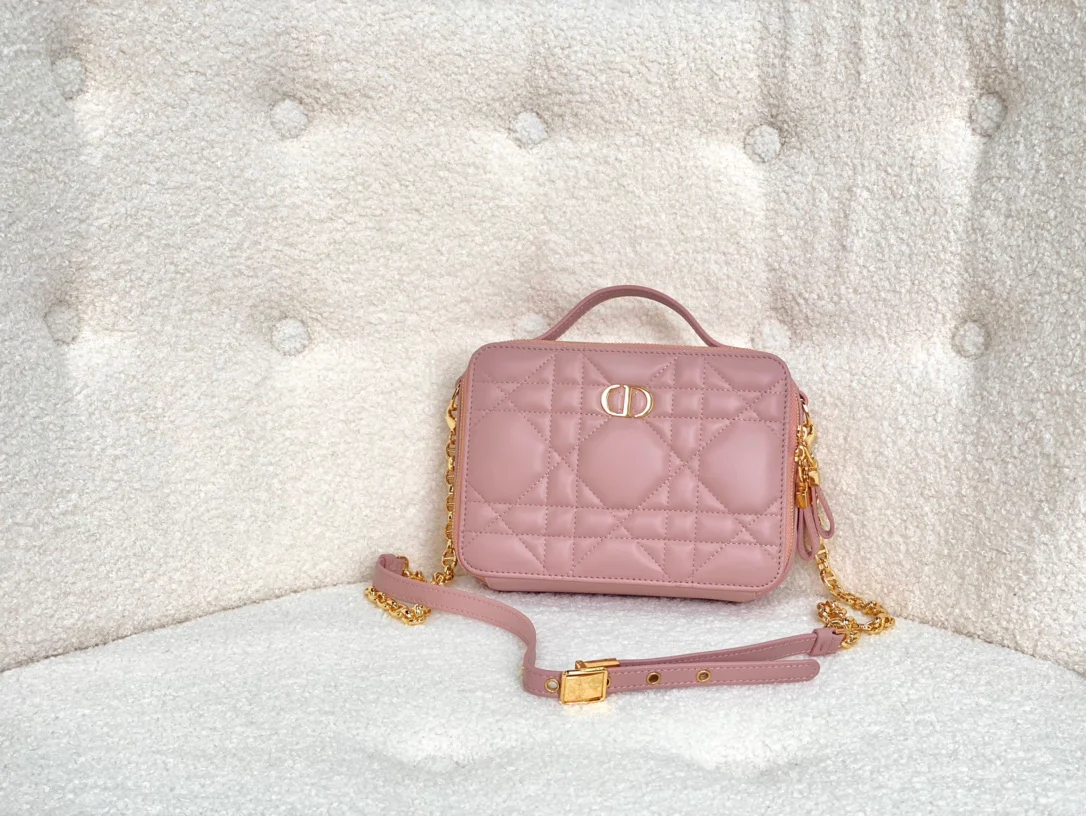Сумка-коробочка Dior Caro - розовая
