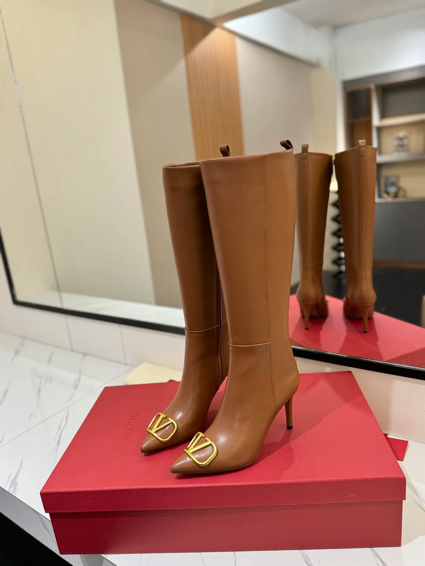 Ботинки для верховой езды Valentino 2024 - коричневые