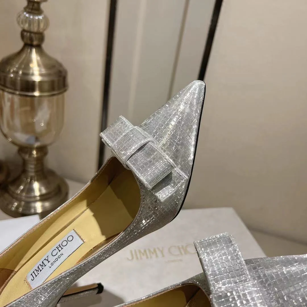 Туфли на высоком каблуке Jimmy Paris Window Custom Design - Bling Bling - 8-5 см - серебристые