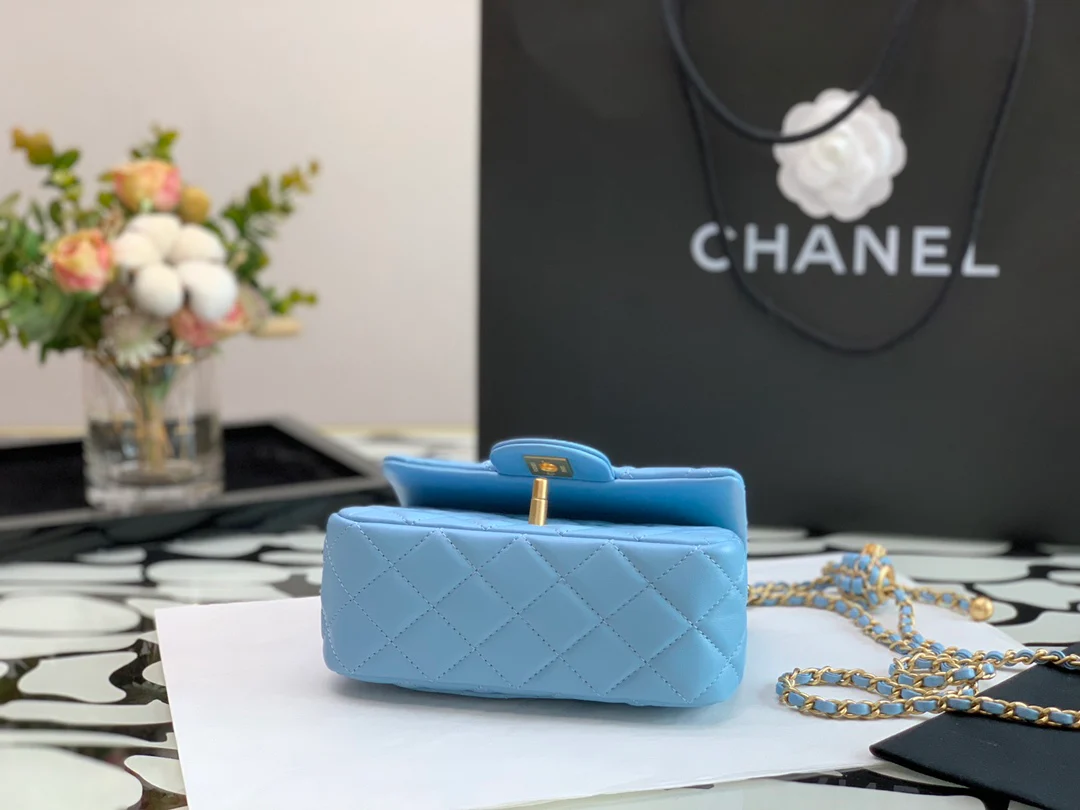 Chanel 2022 Walnut Gold Ball Square Fat Bread - 1