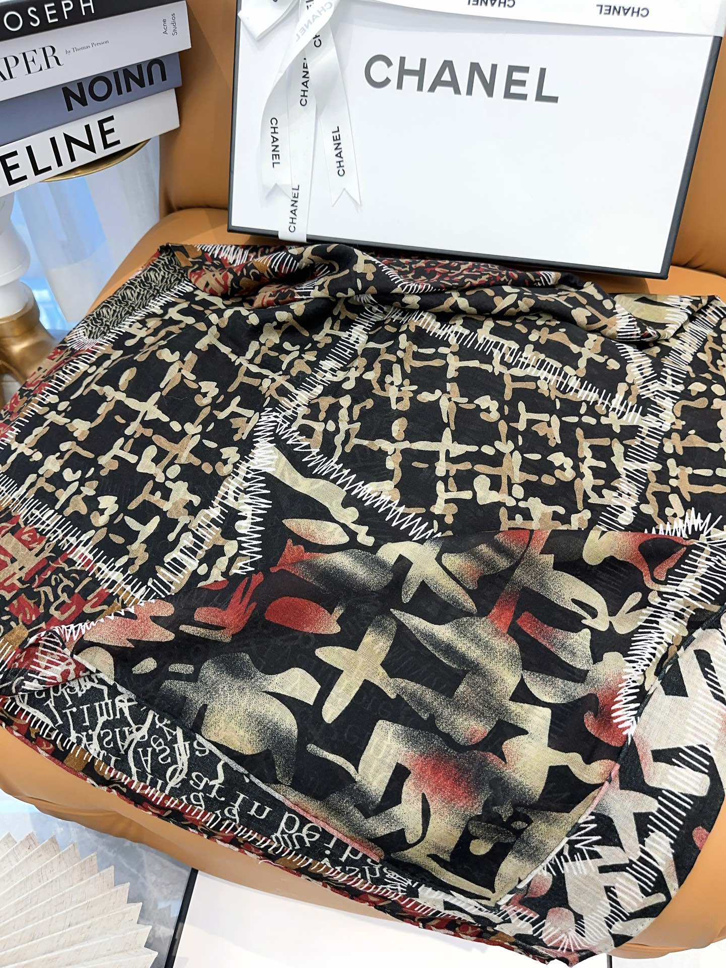 Кашемировый шарф Chanel 2024 Letter - 140-140