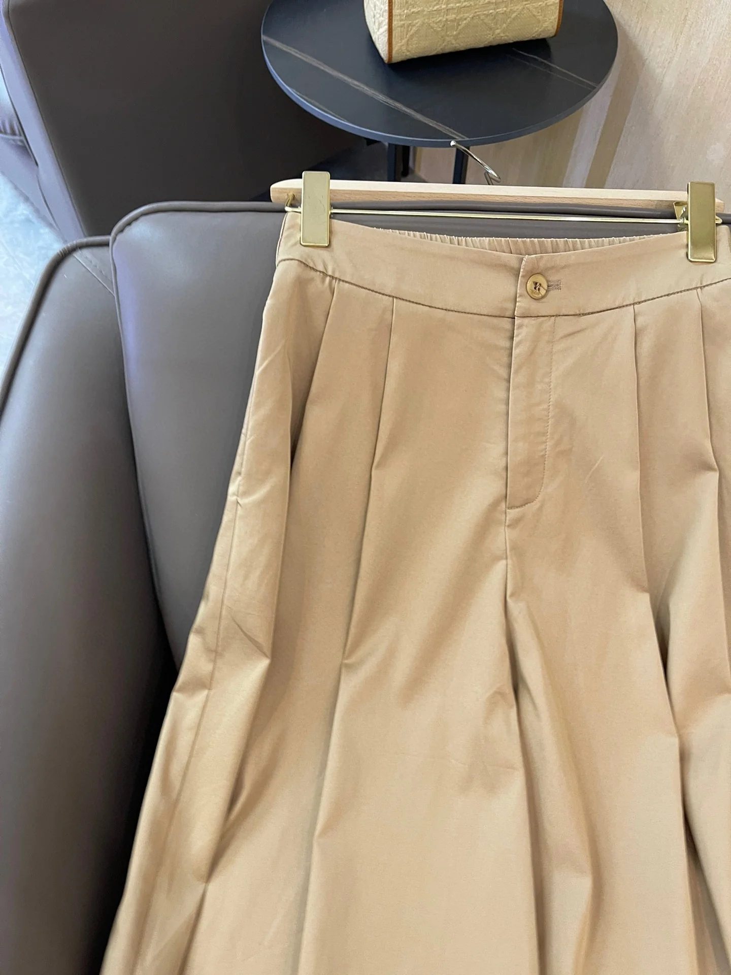 Новые широкие брюки Celine 2404-24ss - абрикосовый цвет