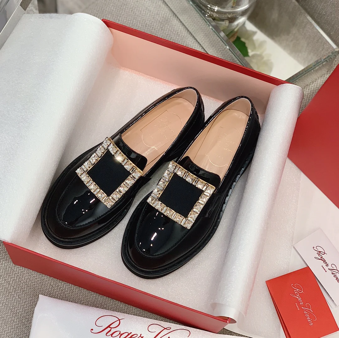 Обувь RV - 22ss - Лакированная кожа Aloes, украшенная стразами