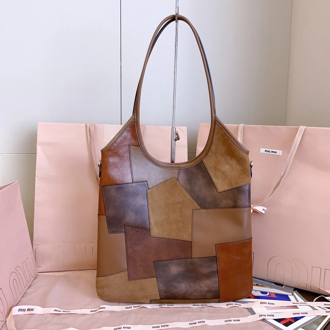 Сумка-тоут Miu Miu-5bg231 из кожи в стиле пэчворк