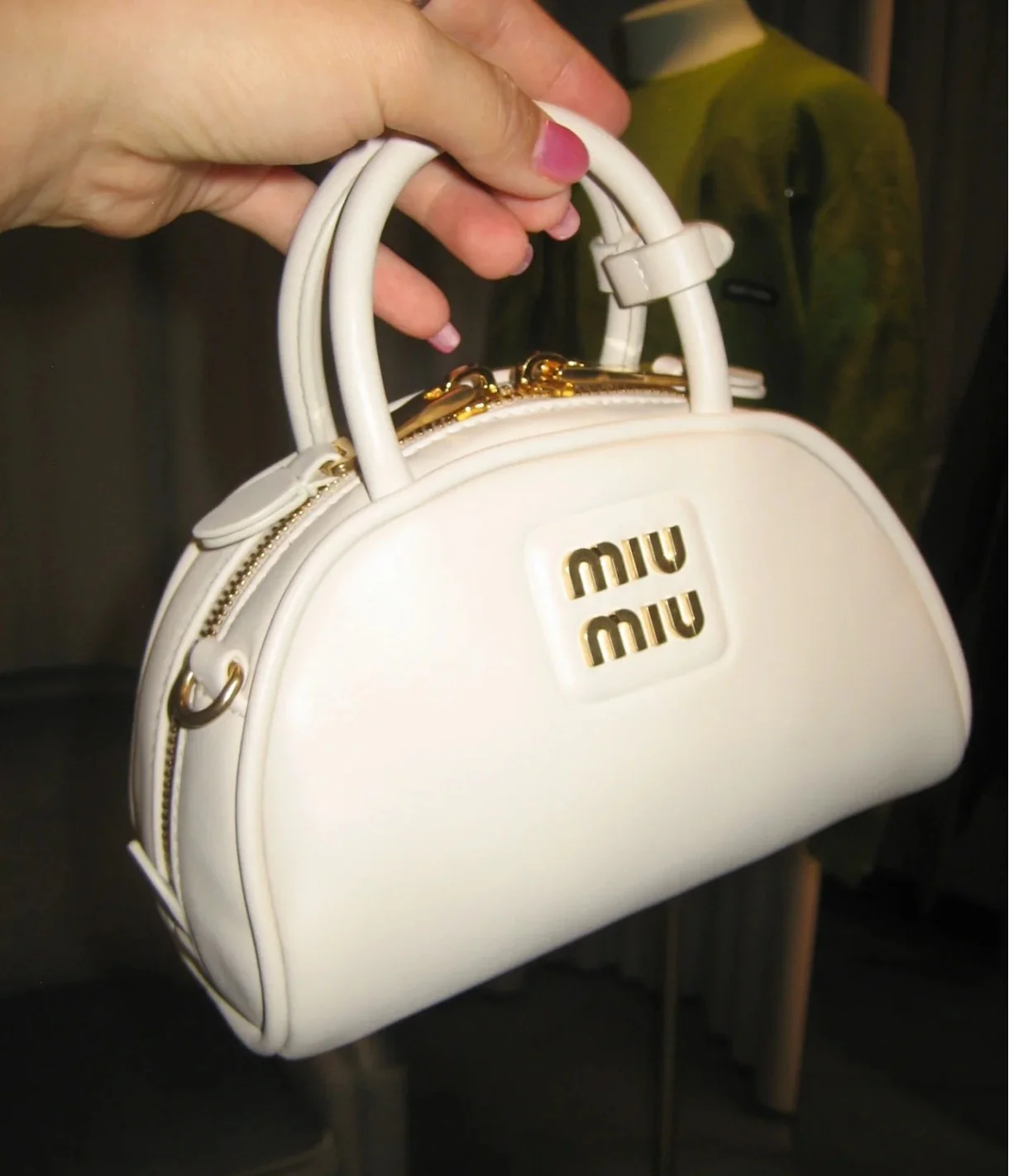 Сумка для боулинга Miu Miu - белая