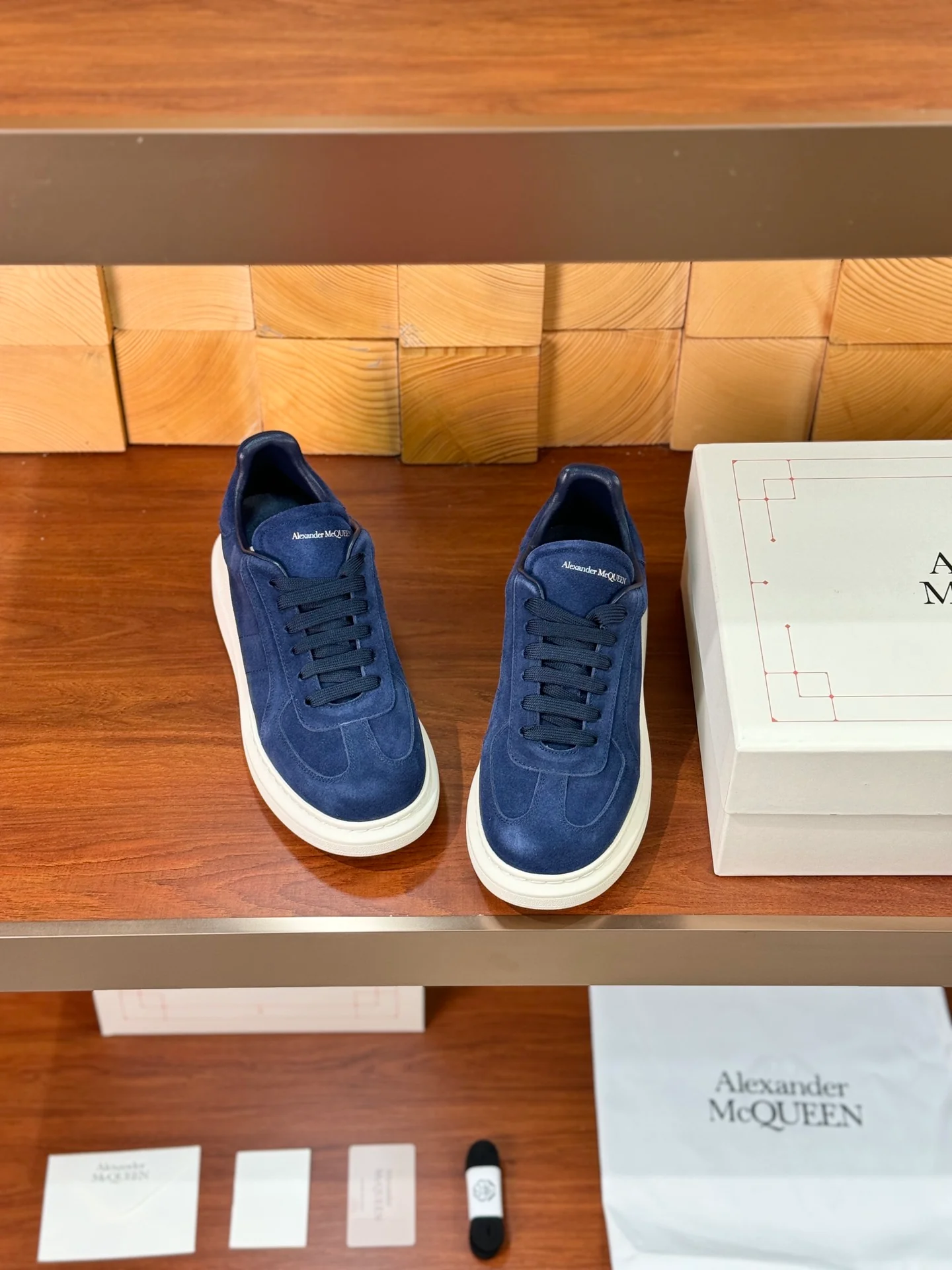 Повседневные туфли McQueen 2024 - синие