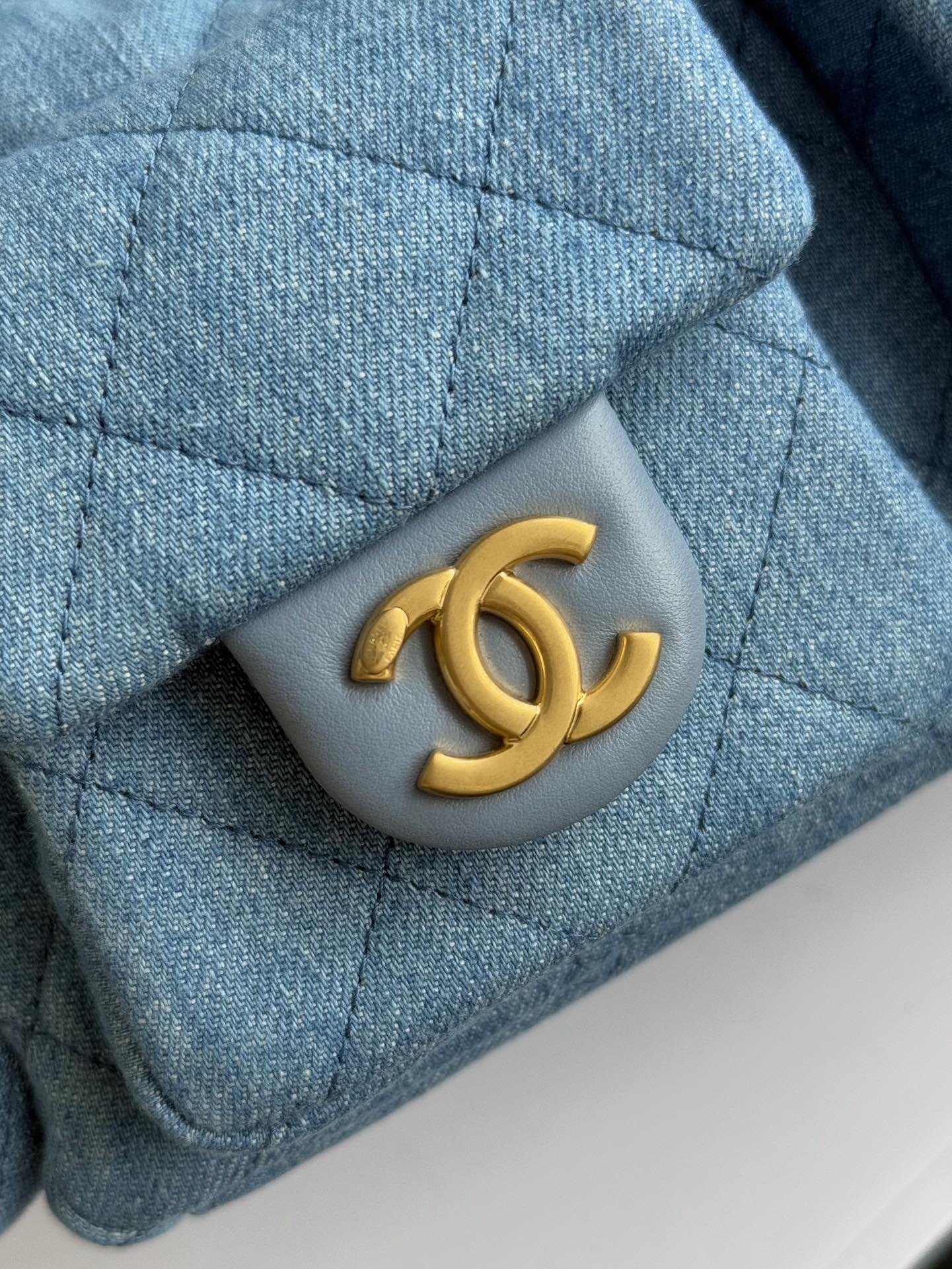 Chanel 25 Chobo Denim Small - Light Blue