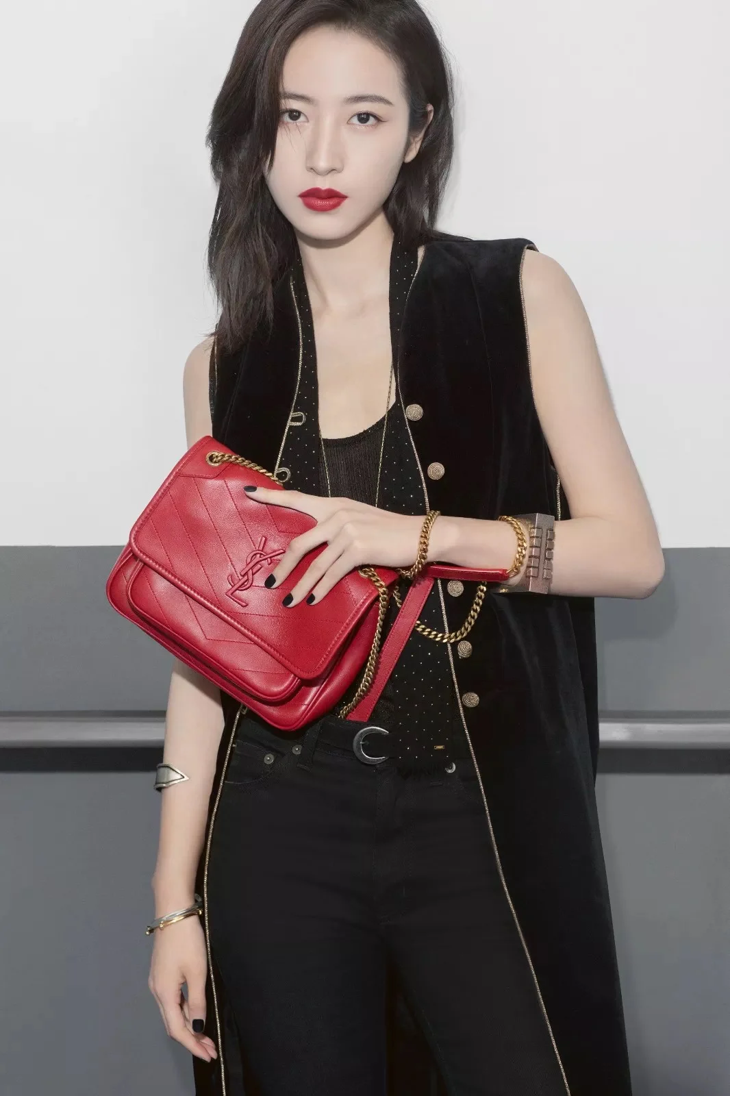 YSL-niki-Red Outfit Sharing