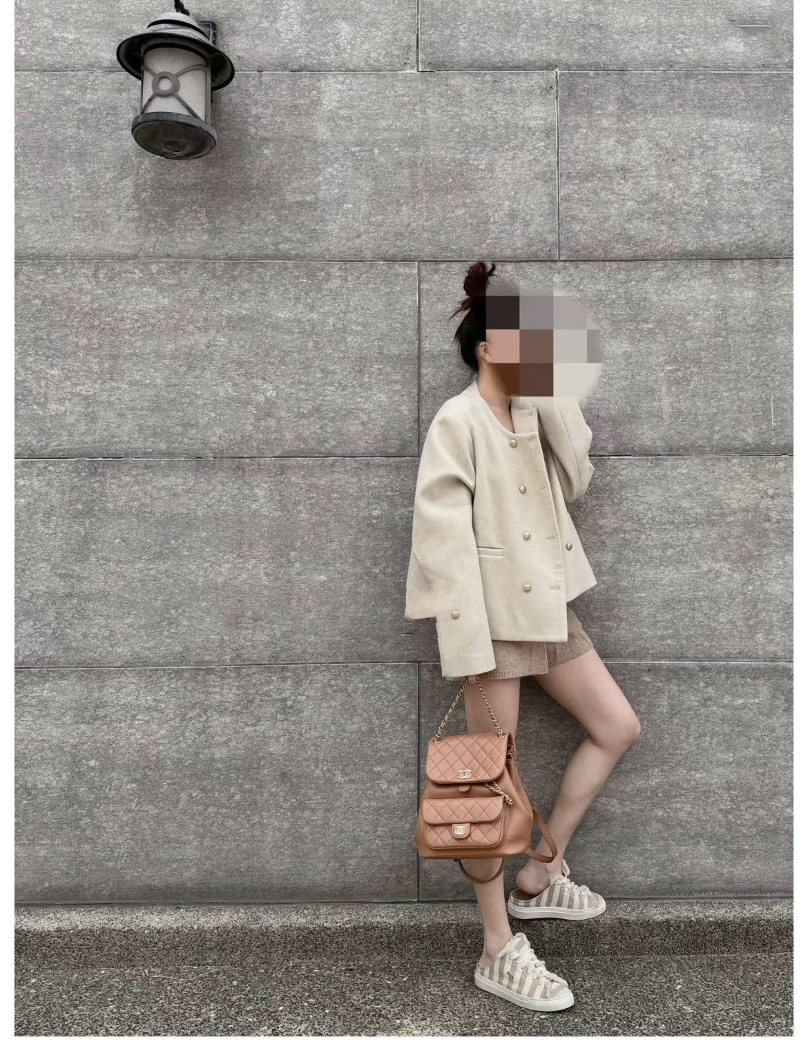 Рюкзак Chanel 24p - Карамельный, большой