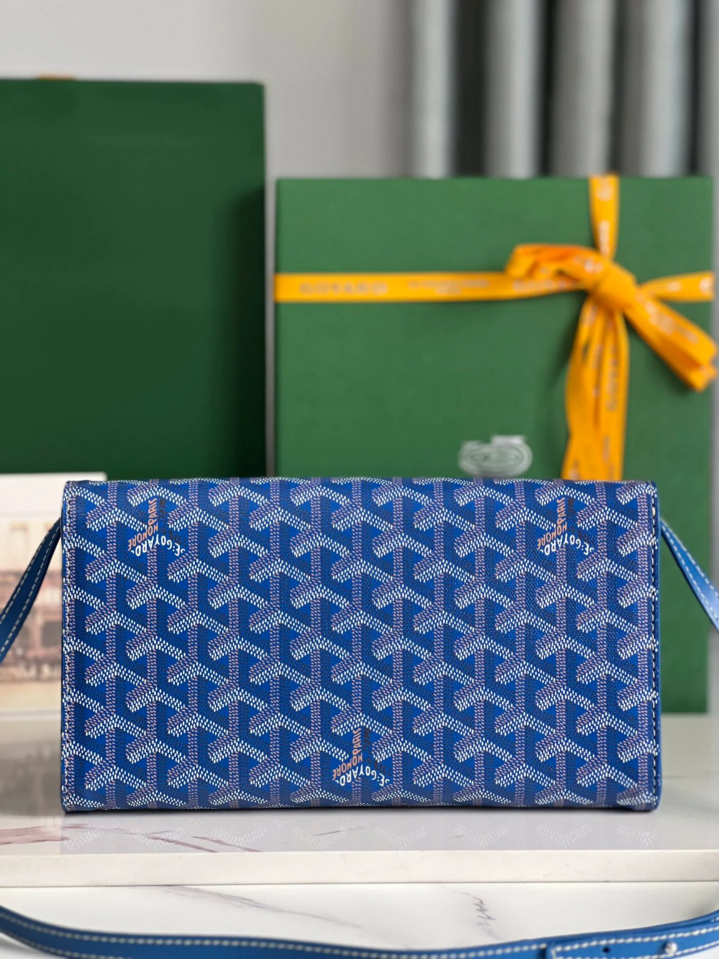 Клатч Goyard Monte Carlo, маленький, синий.