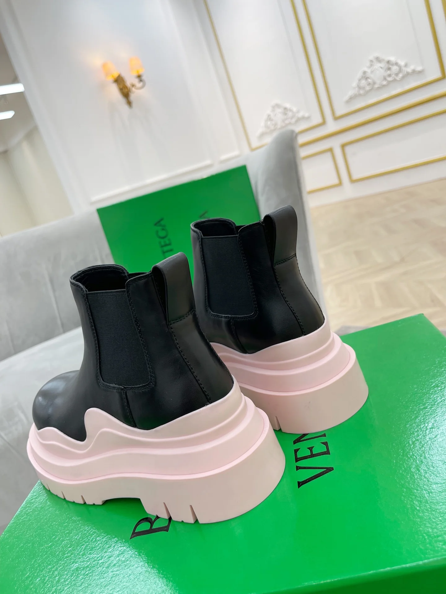 BV - Розовая подошва - Низкие ботинки на платформе