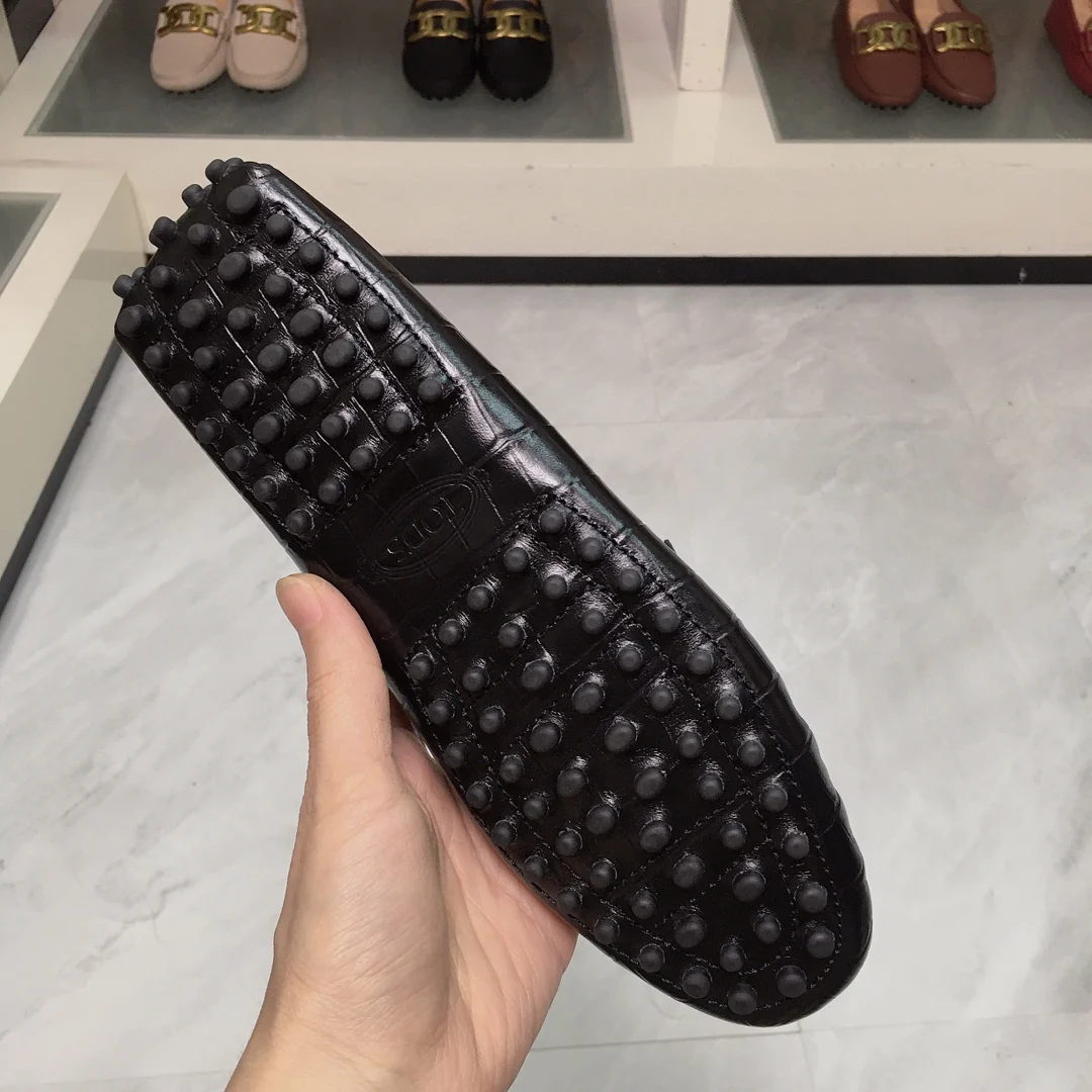 Tods - клетчатые лоферы - туфли без шнурков