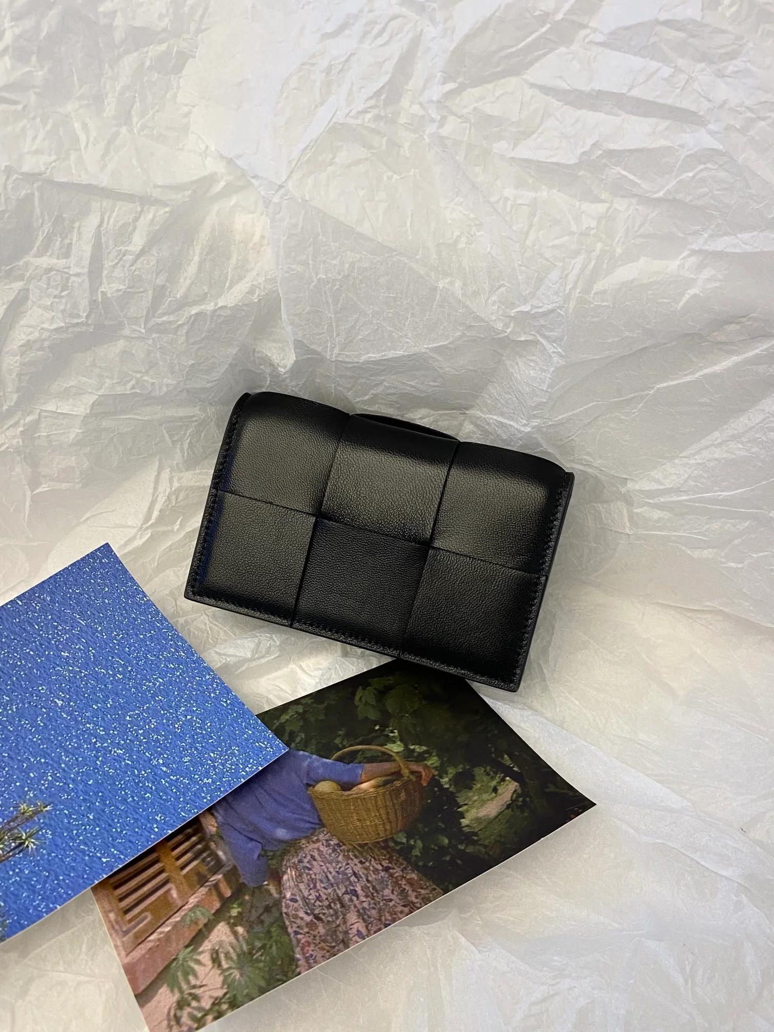 BV- 大格翻盖卡包 小羊皮 12.2×7.5×2.5cm