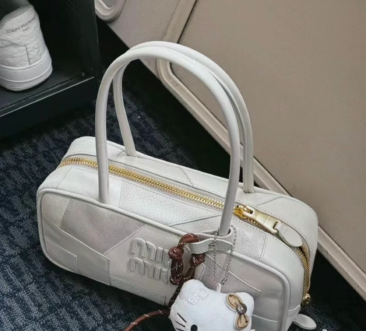 Miu Miu 520 Limited Edition - Кожаная сумка-боулинг в стиле пэчворк - Носите и делитесь