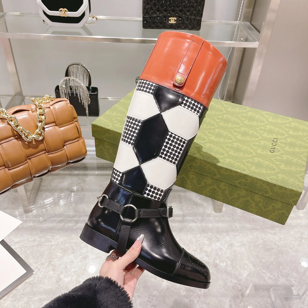 Gucci - 2022 - Уличная пряжка - Винтажные высокие сапоги - Сапоги для верховой езды - 1
