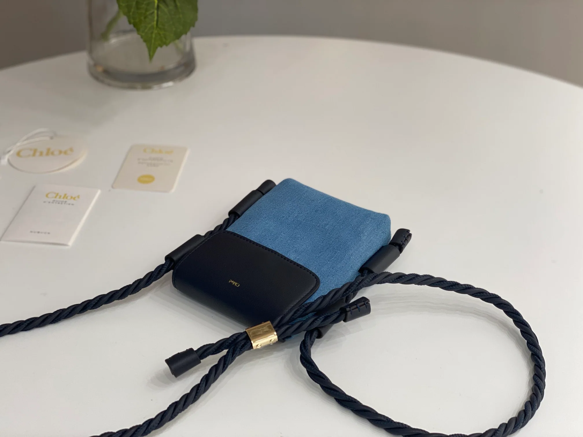 Сумка для телефона Chloe Key X - джинсово-синяя