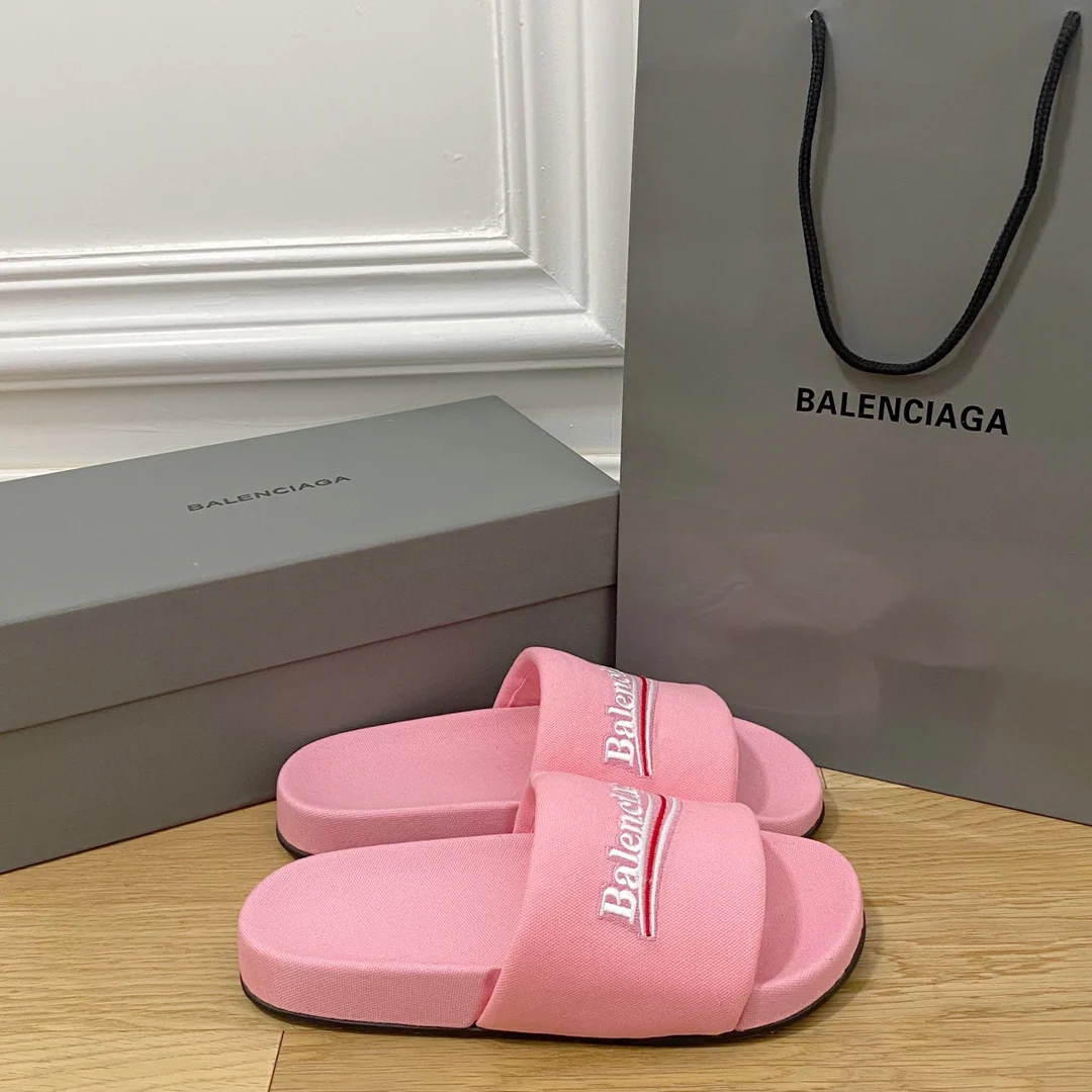 Balenciaga - Розовые тапочки - 1