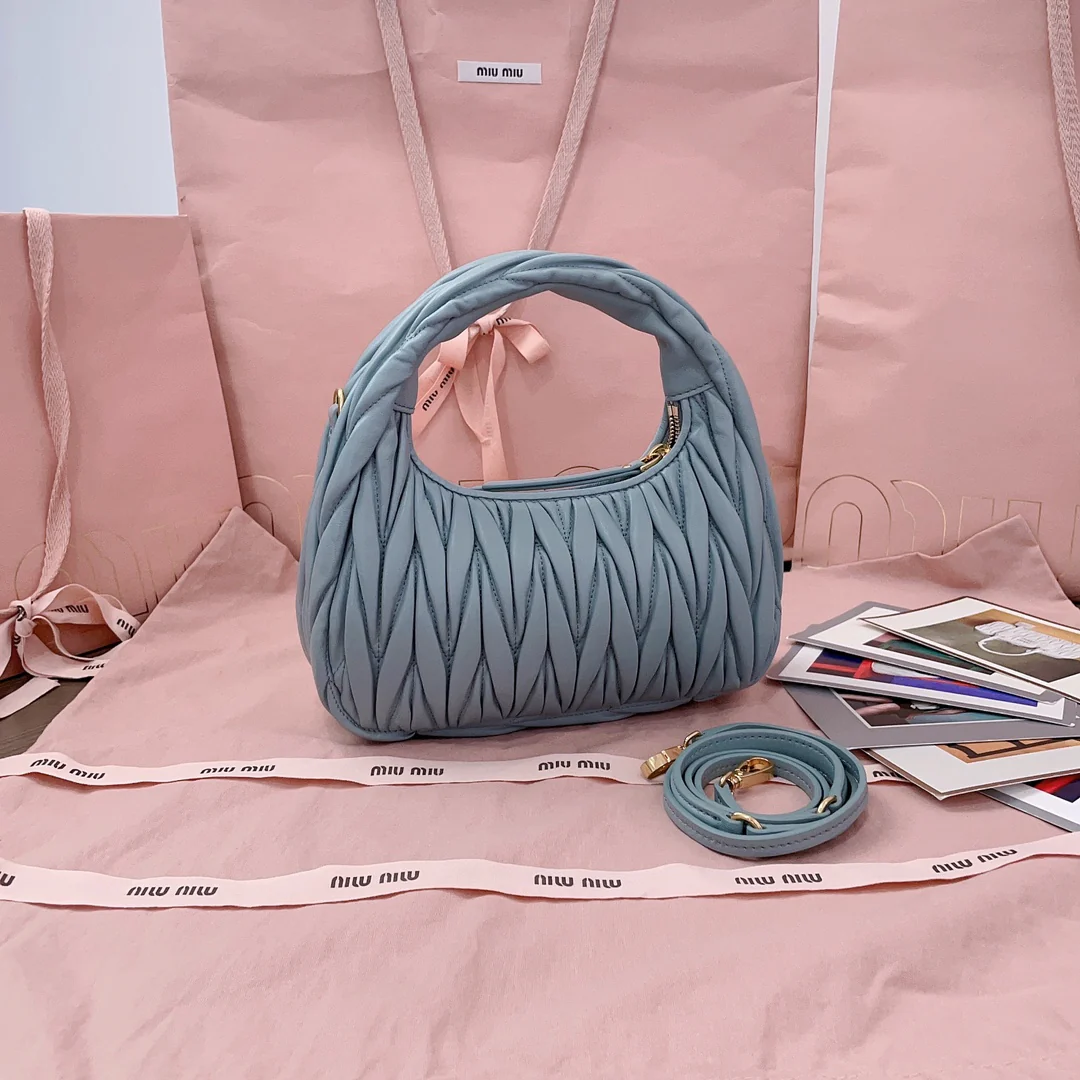 Сумка Miu Miu 5bc125 miuwander - синий макарон