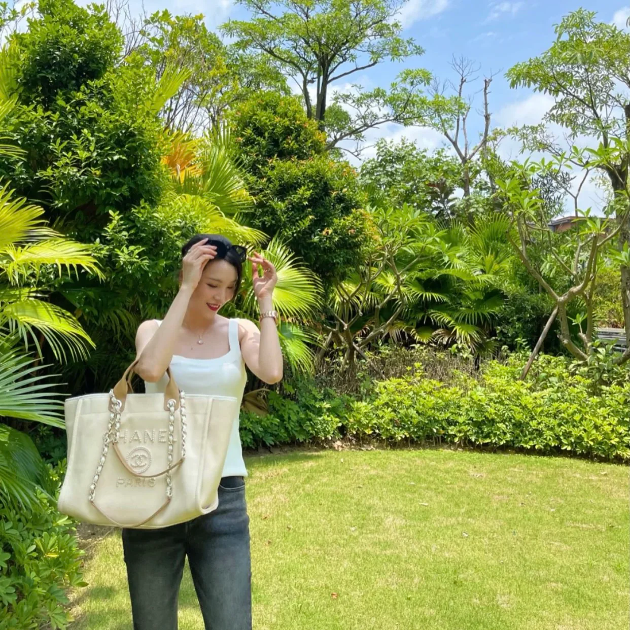 Пляжная сумка Chanel Pearl