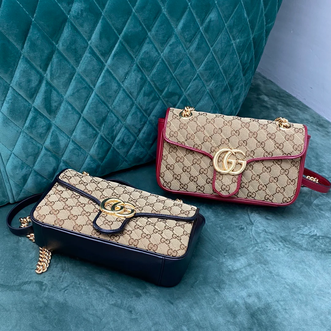 Сумка Gucci Marmont Medium 26 см, канвас, монограмма 1