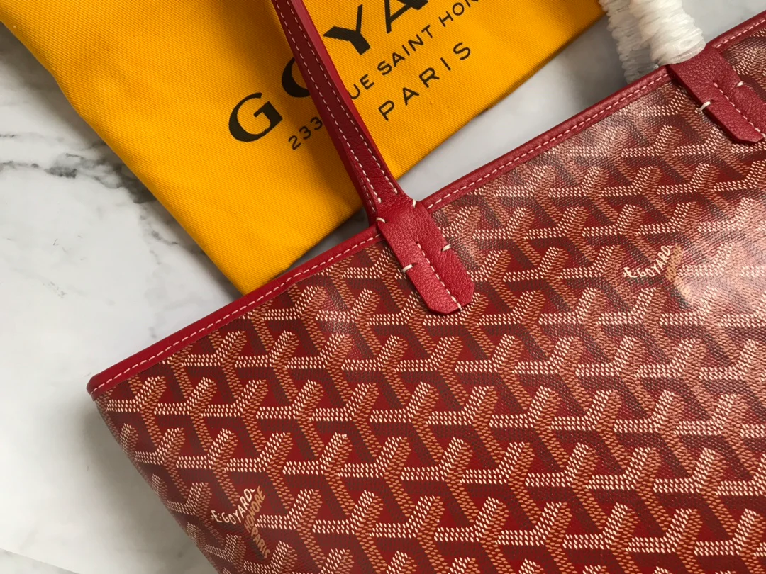 Маленькая сумка-тоут Goyard на молнии - красная