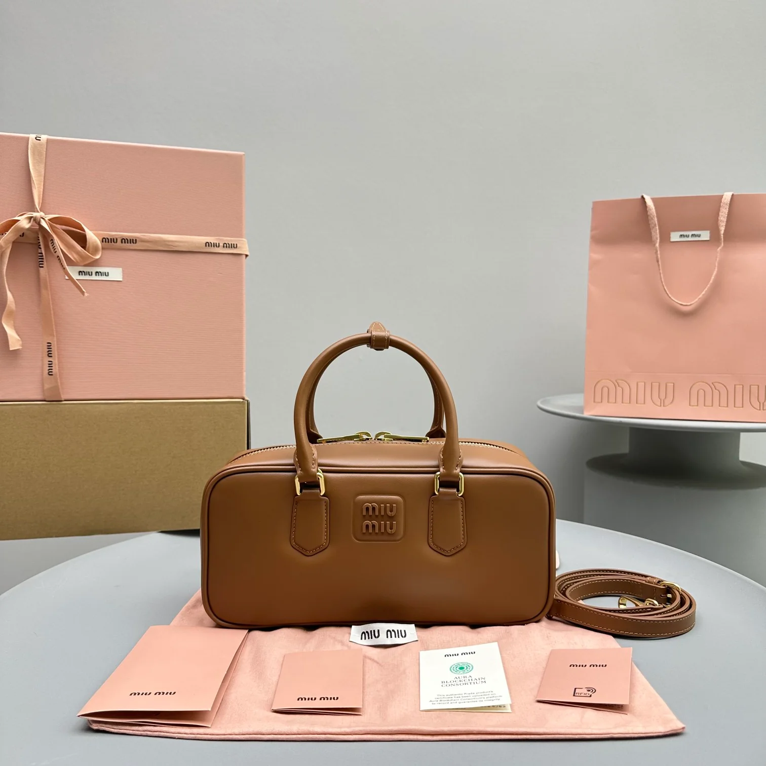 Сумка для боулинга Miu Miu - Средний размер - Коричневая