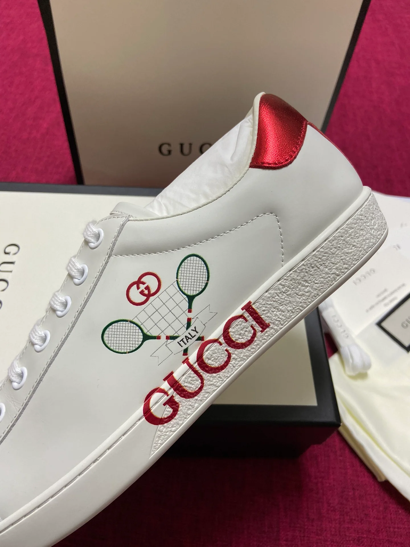 Gucci - Белые кроссовки - Кроссовки - Повседневная обувь - 6