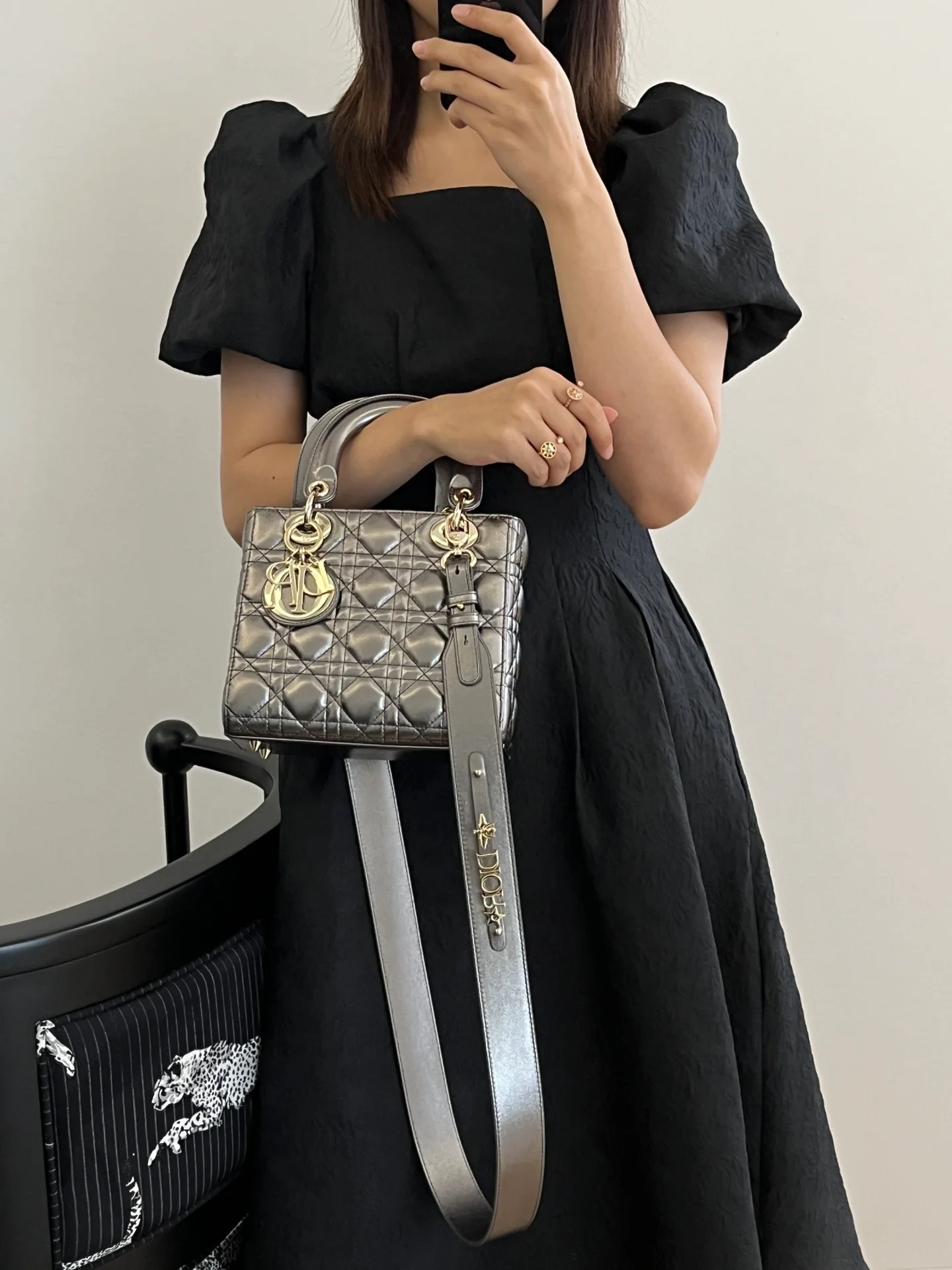 Dior Lady (коллекция ?Четыре панели?) - Серебристо-серый - Маленький размер