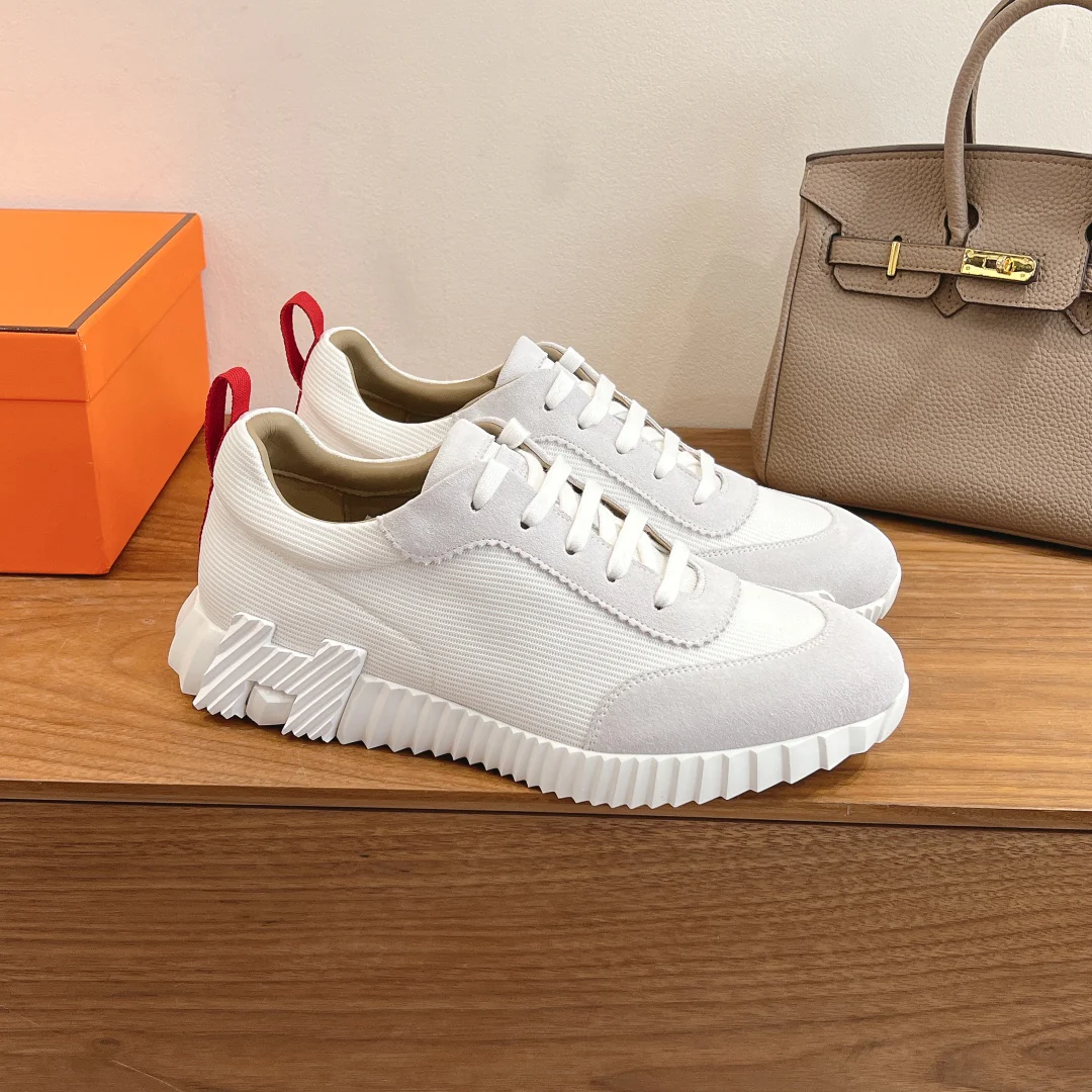 Повседневные туфли Hermes 2024 - белые - 1