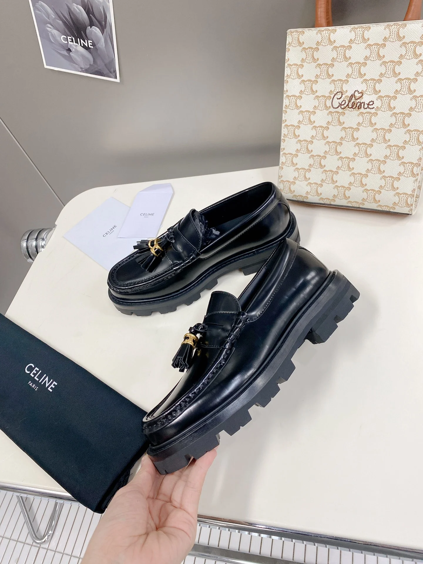 Обувь Celine - Celine - с кисточками - лоферы - черные